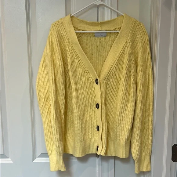 Old Navy Sweaters Old Navy Yellow Ribbed Cardigan Sweater